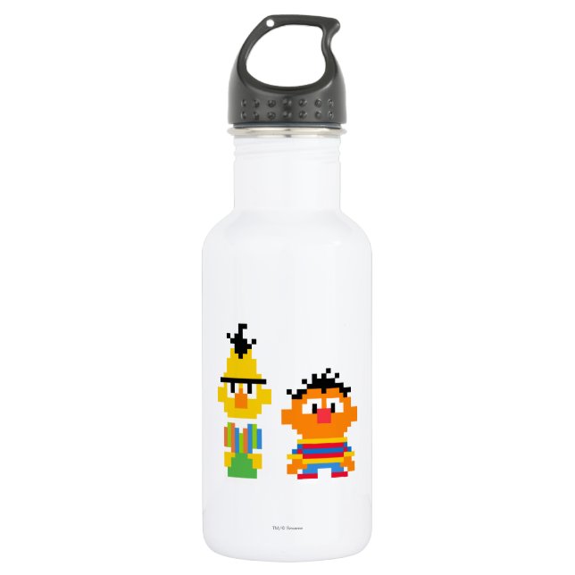 Botella De Agua Bert y Ernie Pixel Art (Anverso)