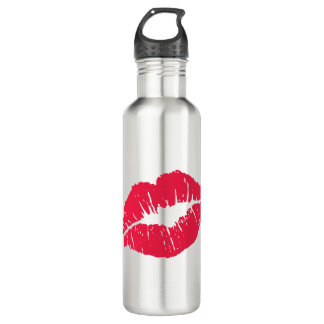 Botella De Agua Beso del lápiz labial