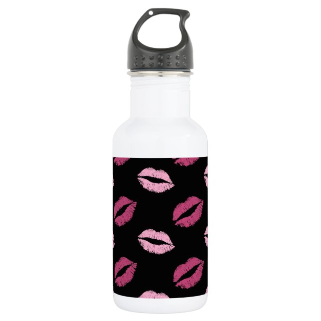 Botella De Agua Besos Rosados (Anverso)