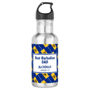 Botella De Agua BEST BARBADIAN Barbados Bandera personalizada