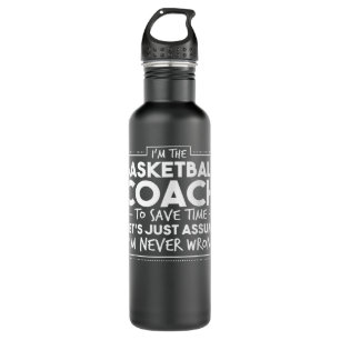 Botella De Agua Best Basketball Coach Funny Teams Men Women