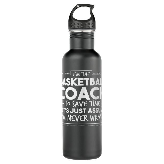 Botella De Agua Best Basketball Coach Funny Teams Men Women (Anverso)