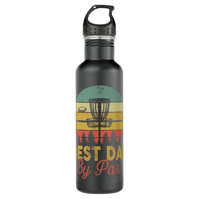 Botella De Agua Best Dad By Par Disc Golf Funny Father's Day (Anverso)