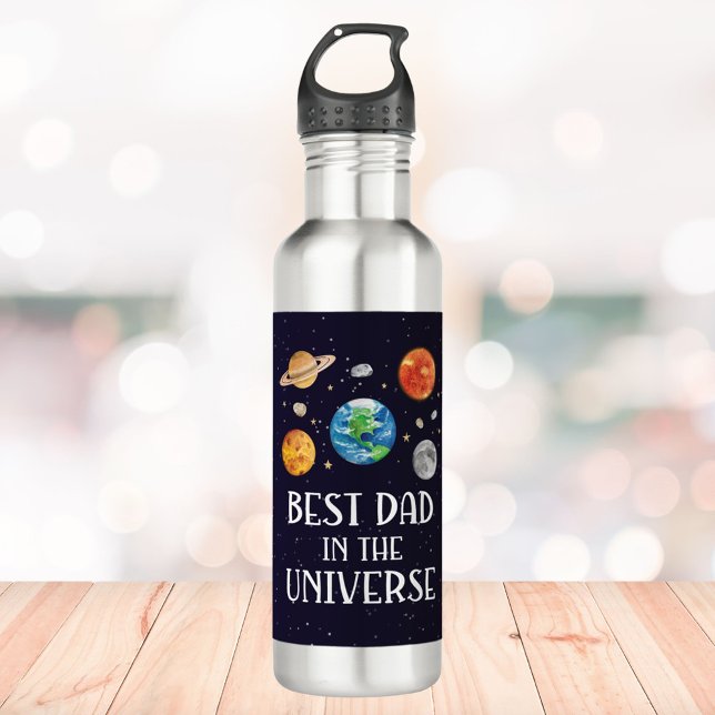 Botella De Agua Best Dad in The Universe Funny Quote Fathers Day  (Subido por el creador)