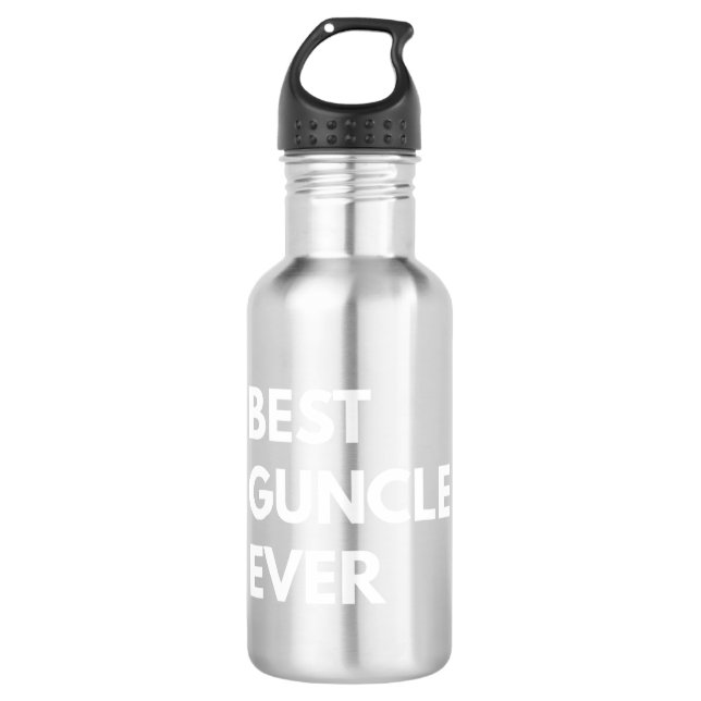 Botella De Agua Best Guncle Ever LGBT Pride (Anverso)