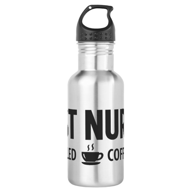 Botella De Agua Best Nurse Fueled by Coffee Water Bottle (Anverso)