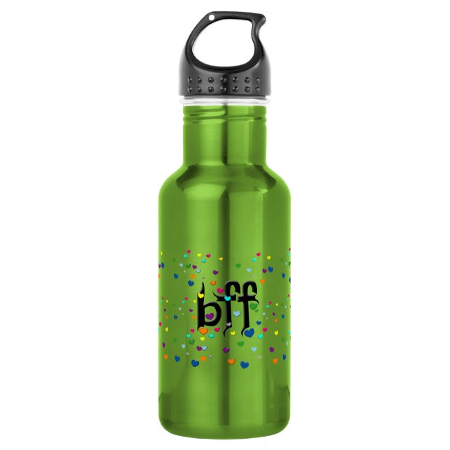 Botella De Agua bff ~ corazones (Anverso)