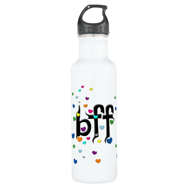 Botella De Agua bff ~ corazones (Anverso)