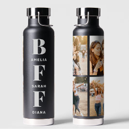 Botella De Agua BFF | Mejores Amigos 4 Nombres personalizados de C