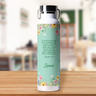 Botella De Agua Biblia de Jardín de Flores Silvestres Verse Person