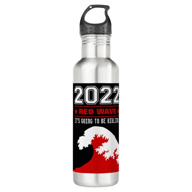 Botella De Agua Biblical Midterms 2022 Red Wave (Anverso)