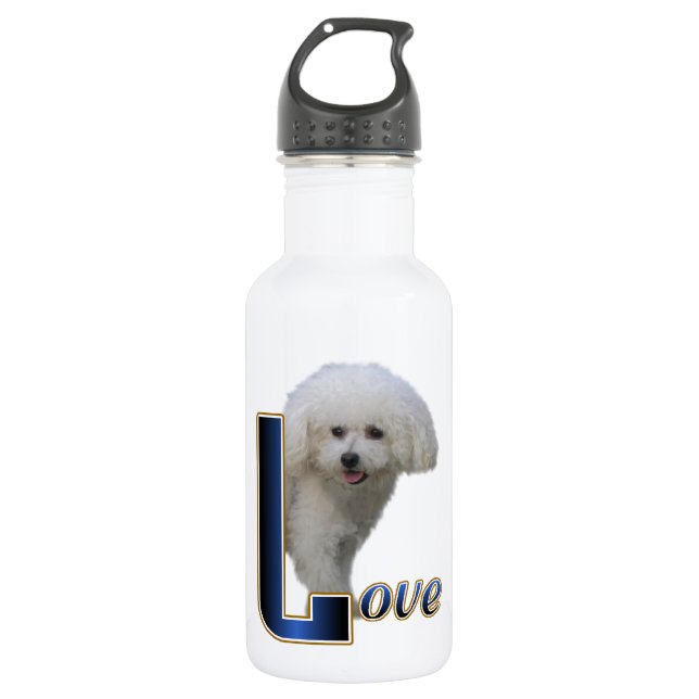 Botella De Agua Bichon Frise Love (Anverso)