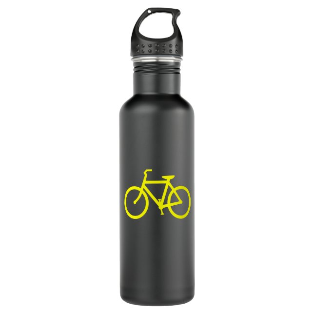 Botella De Agua Bicicleta amarilla (Anverso)