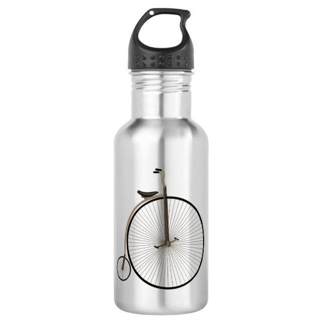Botella De Agua Bicicleta antigua de rueda alta (Anverso)