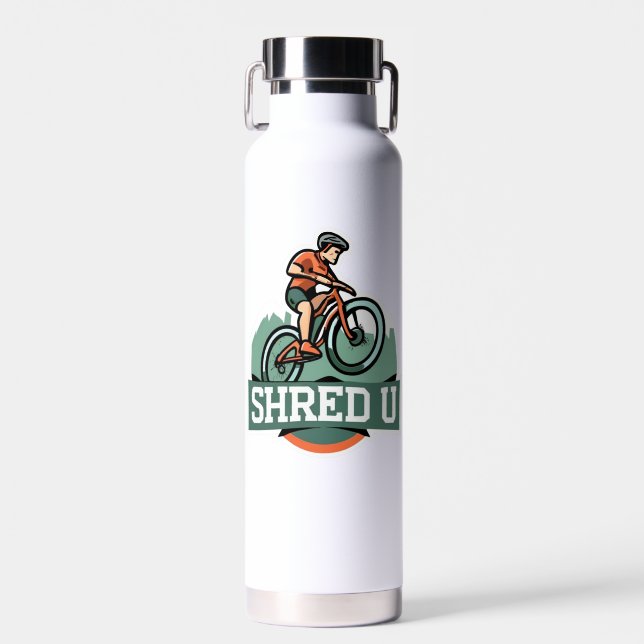 Botella De Agua Bicicleta de montaña de la Universidad Shred (Delantero)