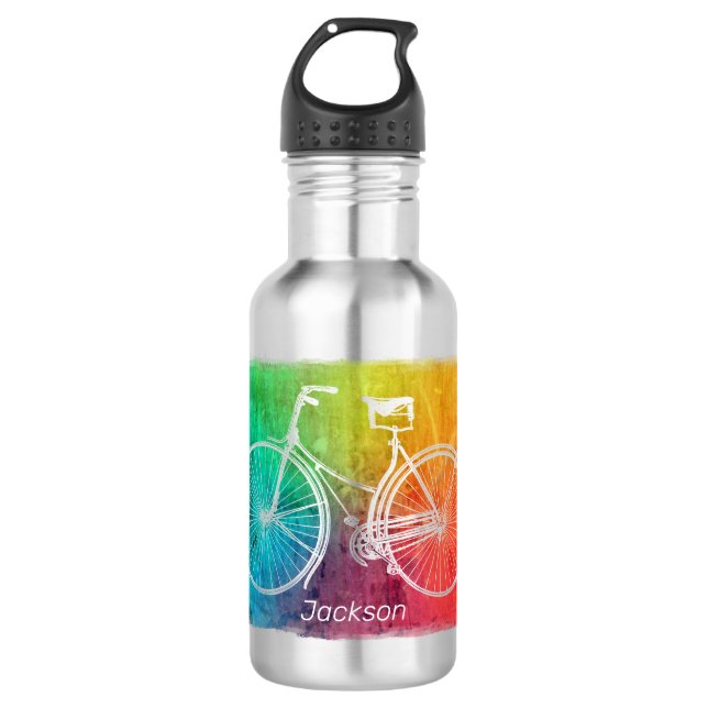 Botella De Agua Bicicleta lujuriosa brillante personalizada (Anverso)