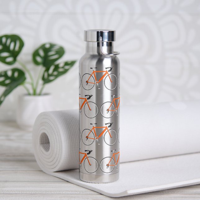 Botella De Agua Bicicleta Naranja (Yoga)