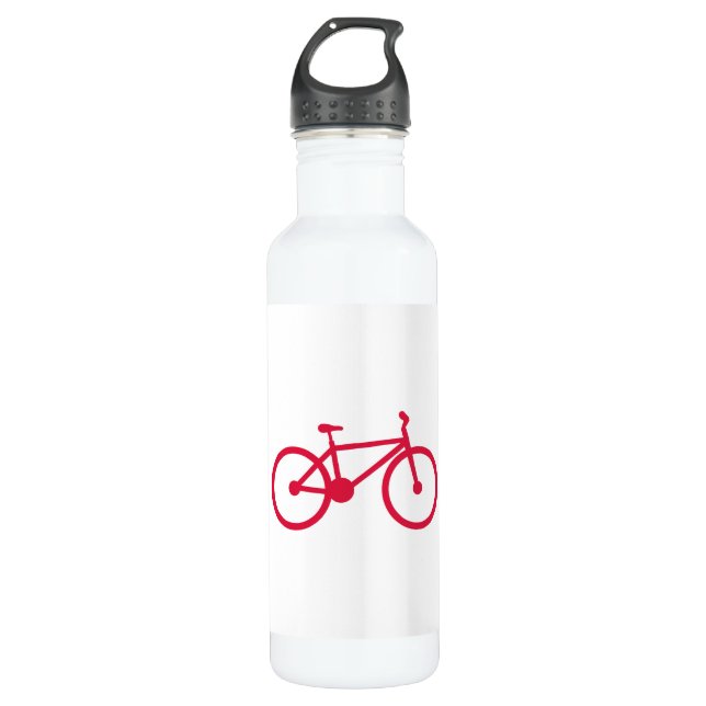 Botella De Agua Bicicleta Roja Crimson (Anverso)