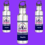 Botella De Agua Bienvenida personalizada de vuelta a la escuela<br><div class="desc">Bienvenida personalizada de vuelta a la escuela botella de agua de acero inoxidable. Personalizar con tu nombre para una moda de aspecto jovial.</div>