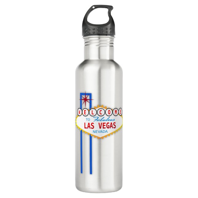 Botella De Agua Bienvenidos al Rótulo Las Vegas (Anverso)