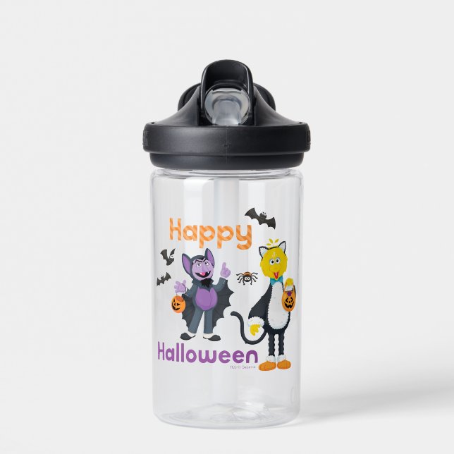 Botella De Agua Big Bird and Count | Feliz Halloween (Delante)