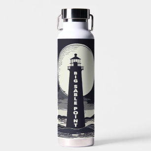 Botella De Agua Big Sable Point Michigan Lighthouse Moon