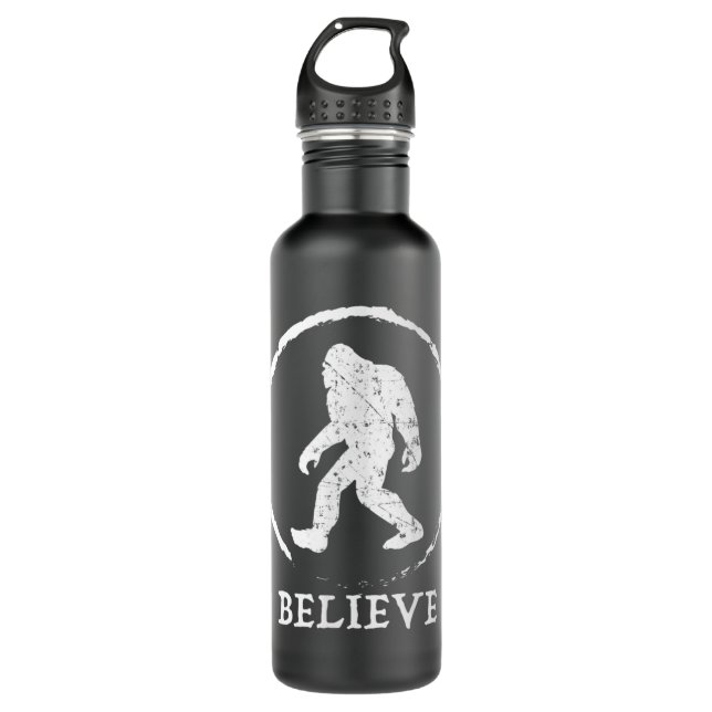 Botella De Agua Bigfoot Sasquatch Yeti Believe (Anverso)