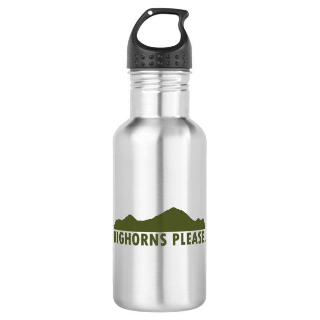 Botella De Agua Bighorns Por Favor (Anverso)