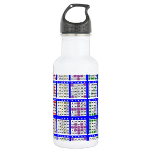 Botella De Agua Bingo Juego Patrones Grandes Cuadrícula