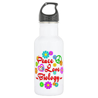 Botella De Agua Biología del amor de la paz
