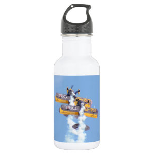 Botella De Agua Biplanos Aerobios En Vuelo