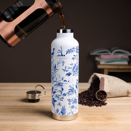 Botella De Agua Bird Chinoiserie French Toile