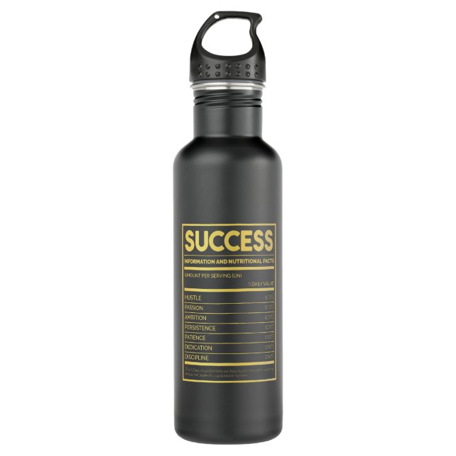 Botella De Agua Birthday Gift Success Nutritional Facts (Anverso)