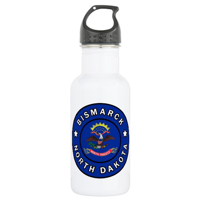 Botella De Agua Bismarck Dakota del Norte (Anverso)