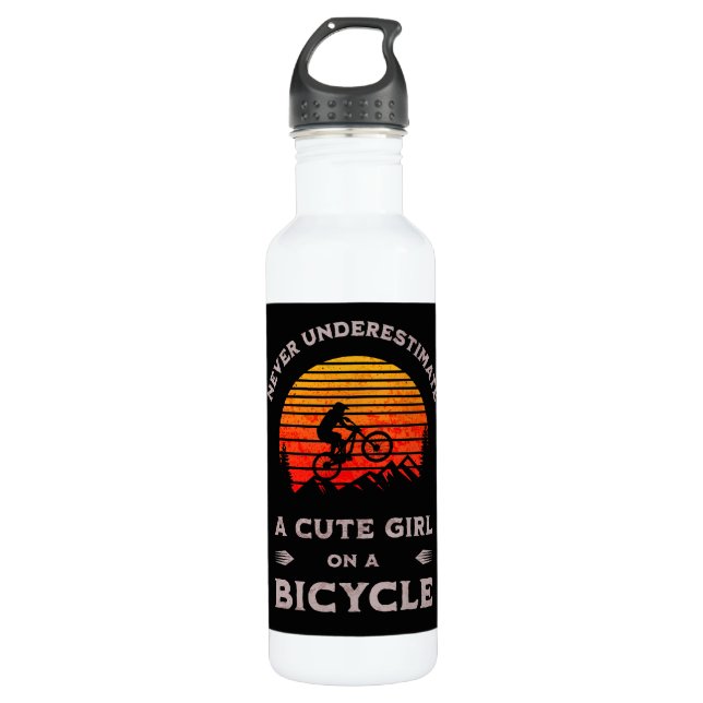 Botella De Agua Bistrot de montaña para chicas en bicicleta (Anverso)