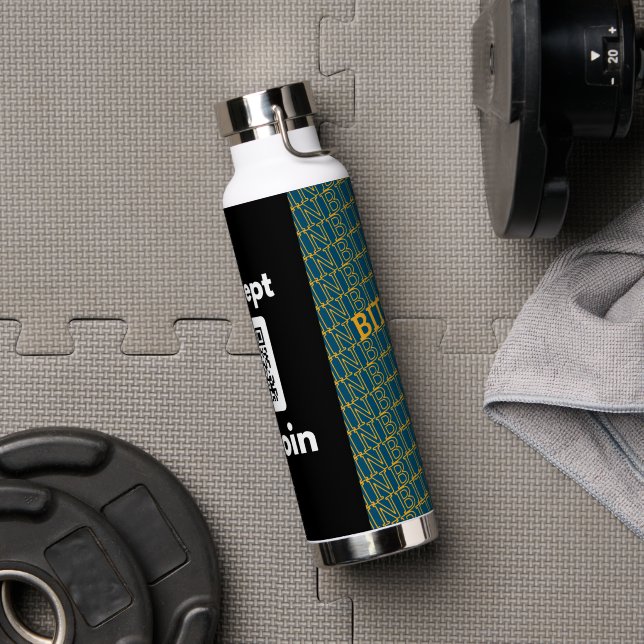 Botella De Agua Bitcoin elegante - Btc crypto (Gimnasio)