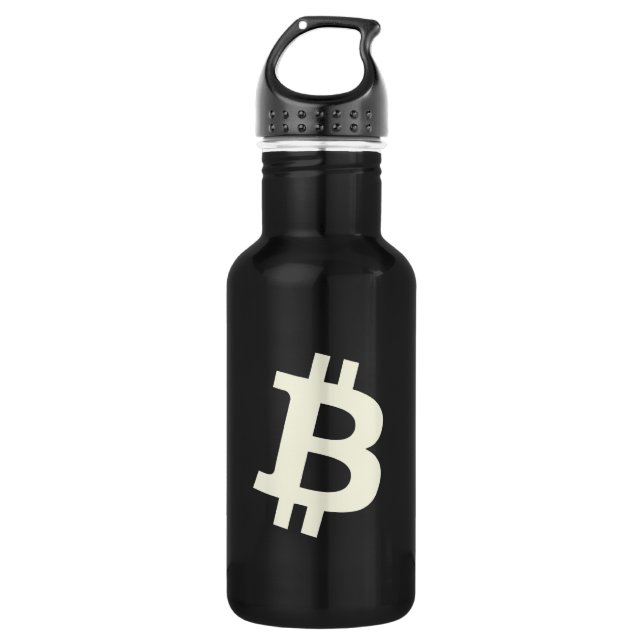 Botella De Agua Bitcoin Standard ₿ (Black) (Anverso)
