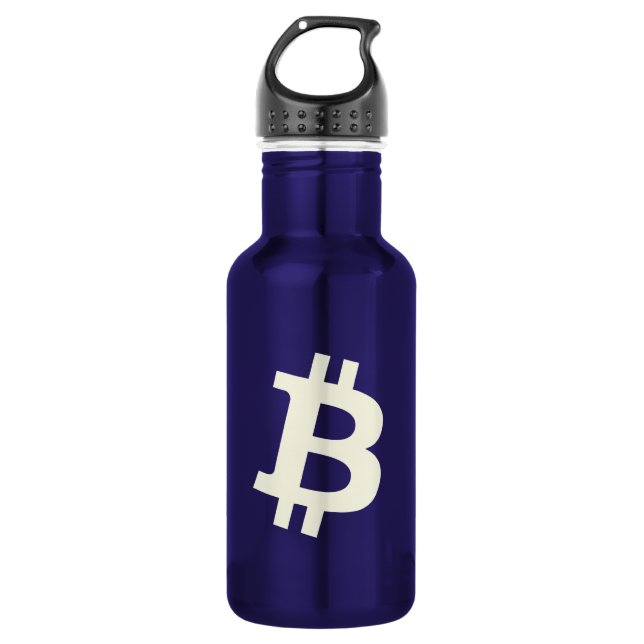 Botella De Agua Bitcoin Standard ₿ (Blue) (Anverso)