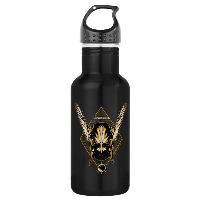 Botella De Agua Black Adam | Hawkman Helmet Graphic (Anverso)