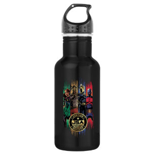 Botella De Agua Black Adam Justice Society Heroes In Stripes