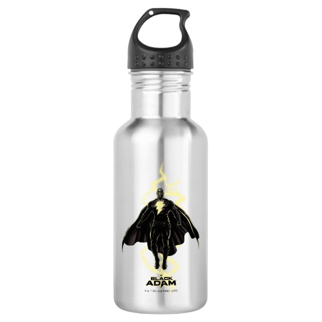 Botella De Agua Black Adam Lightning Silhouette Graphic (Anverso)