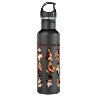 Botella De Agua Black Lactation Consultant Breastfeeding African B