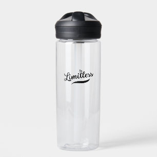 Botella De Agua Black Modern Script Be Limitless Water Bottle