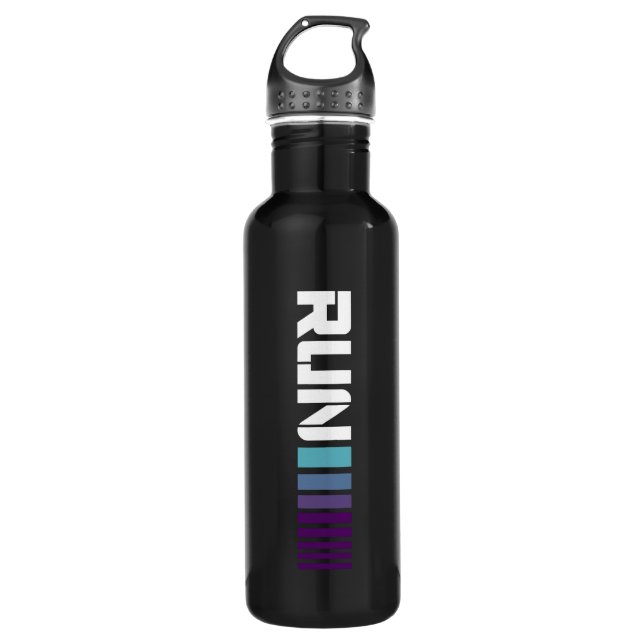 Botella De Agua Black Ombré Run Active Sports (Anverso)