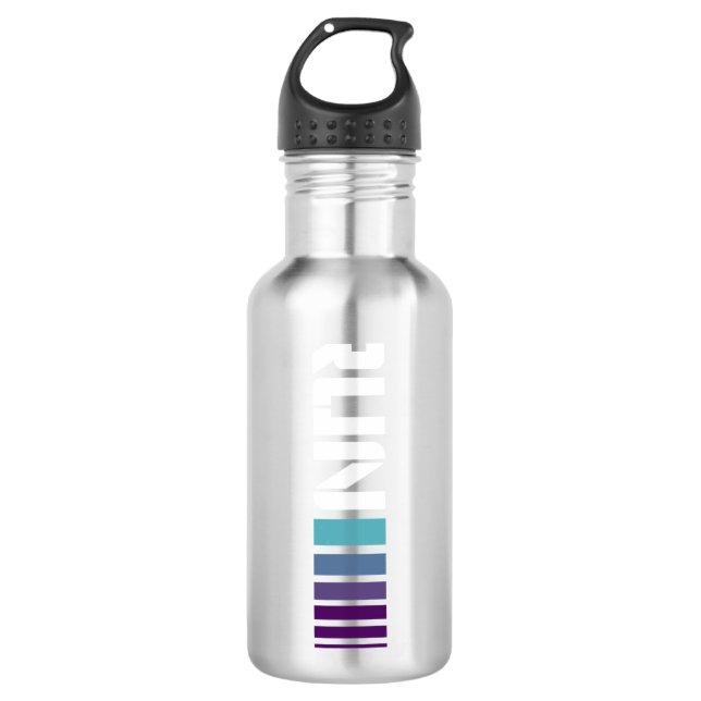 Botella De Agua Black Ombré Run Active Sports (Anverso)