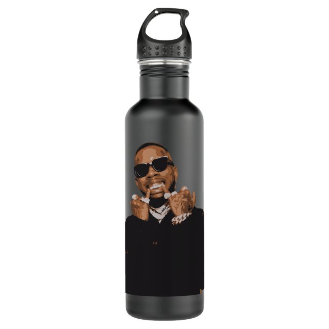 Botella De Agua Black Retro Tory Lanez (Anverso)