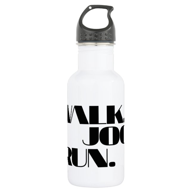Botella De Agua BLACK WALK JOG RUN (fuente CHUNKY) (Anverso)