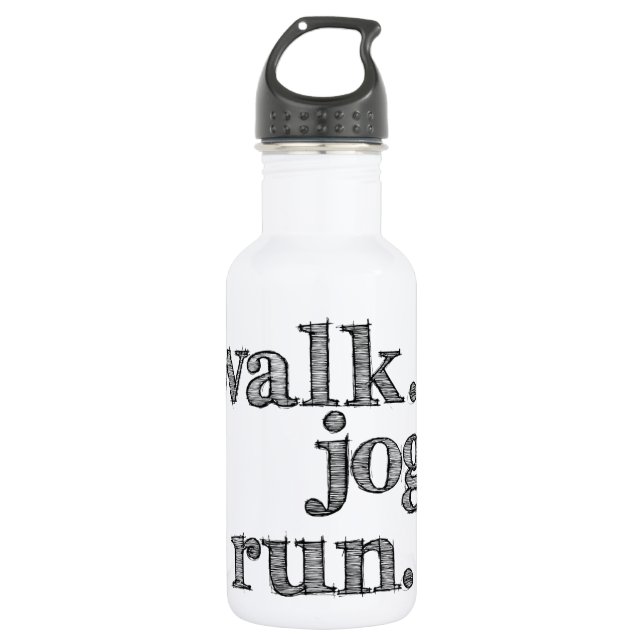 Botella De Agua BLACK WALK JOG RUN (fuente SHADED) (Anverso)
