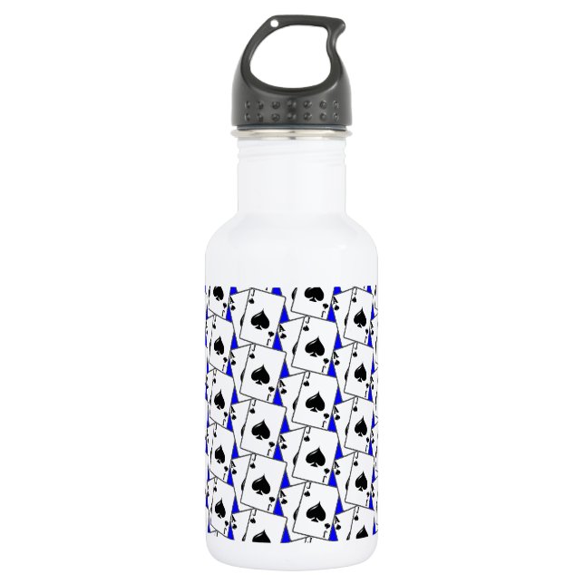 Botella De Agua Blackjack Spades Blue Large (Anverso)