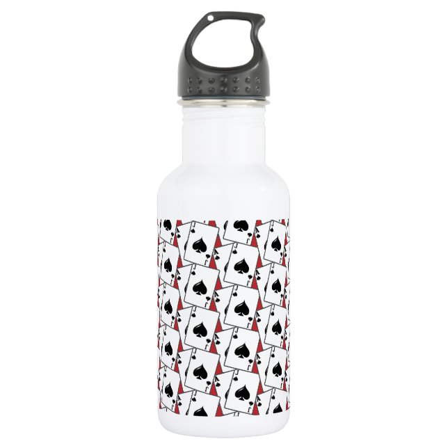 Botella De Agua Blackjack Spades Red Large (Anverso)